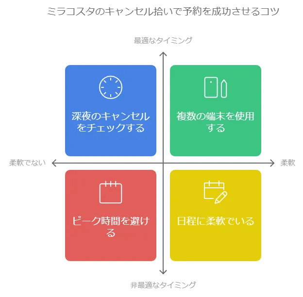 ミラコスタのキャンセル拾いで予約を成功させるコツ・やり方