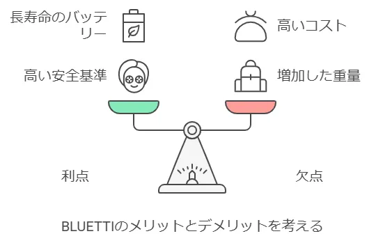 BLUETTI(ブルーティ)ポータブル電源の主なメリットとデメリット