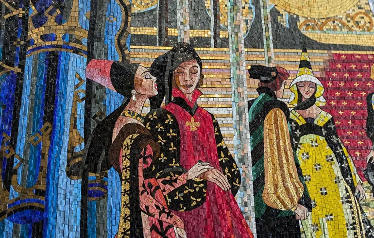 シンデレラ城にあるモザイク壁画