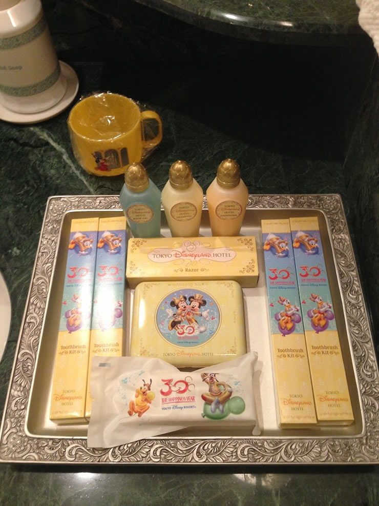 ディズニーランドホテルのルームアメニティ