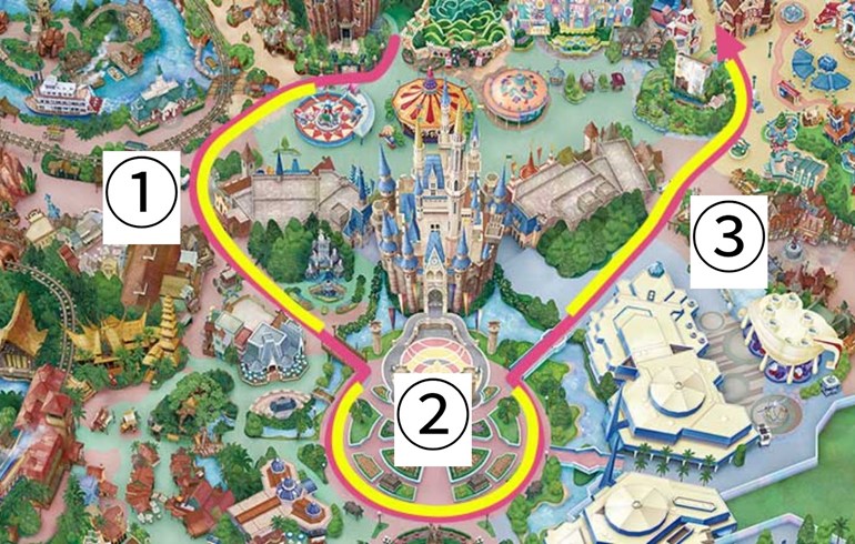 トイズワンダラスクリスマスの停止位置マップ